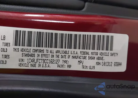 2012 Jeep Grand Cherokee Overland from USA, damaged, VIN 1C4RJFCT9CC162127